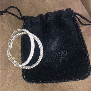 Swarovski crystal hoop earrings